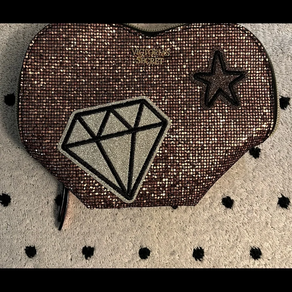 Victoria Secrets small cosmetic glitter bag. - Picture 1 of 2